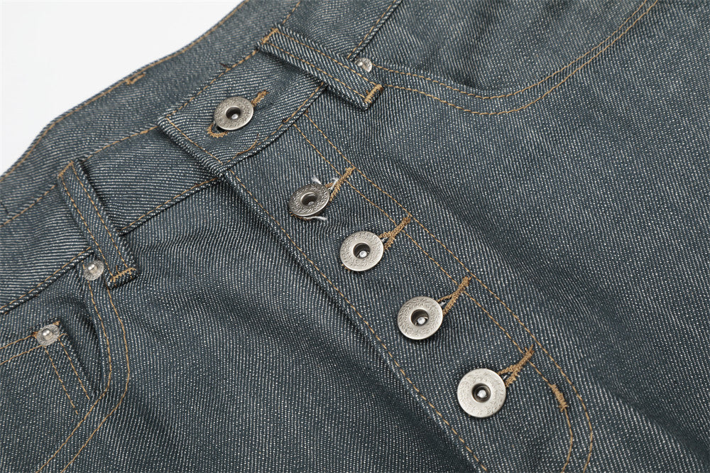 DAXUEN Wide-leg high-waisted denim trousers