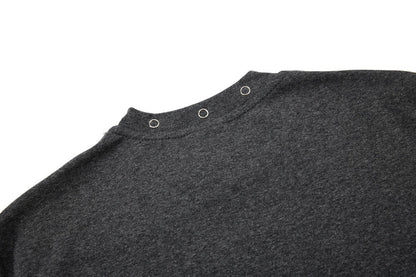DAXUEN Mock-neck short-sleeve t-shirt in black and dark heather grey