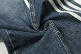 DAXUEN Loose wide leg denim jeans with stripes