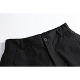 DAXUEN Men's wide-leg summer shorts in dark olive green and black