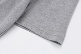 DAXUEN Heather grey short-sleeve T-shirt with unique paneling