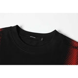 DAXUEN black pixelated red panel graphic t-shirt