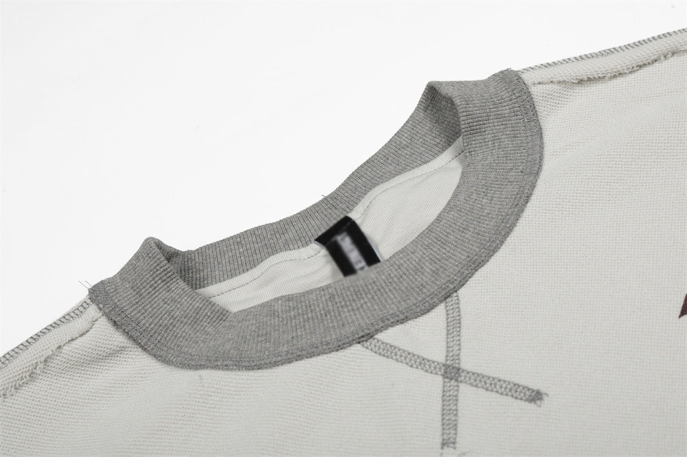 DAXUEN Oversized short-sleeve graphic t-shirt with contrast stitching