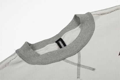 DAXUEN Oversized short-sleeve graphic t-shirt with contrast stitching