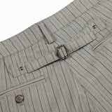 DAXUEN Light grey wide-leg trousers with pinstripes