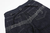 DAXUEN Wide-leg jeans with musical embroidery design