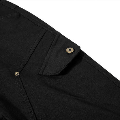DAXUEN Solid black flared cargo pants