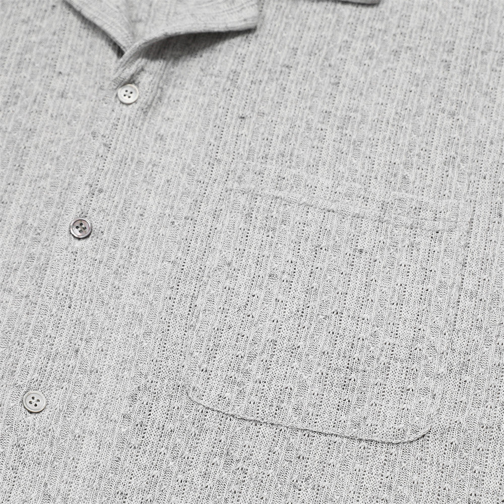 DAXUEN Short-sleeved button-up shirt with camp collar