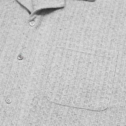 DAXUEN Short-sleeved button-up shirt with camp collar