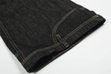 DAXUEN Wide-leg denim jeans with embroidered details