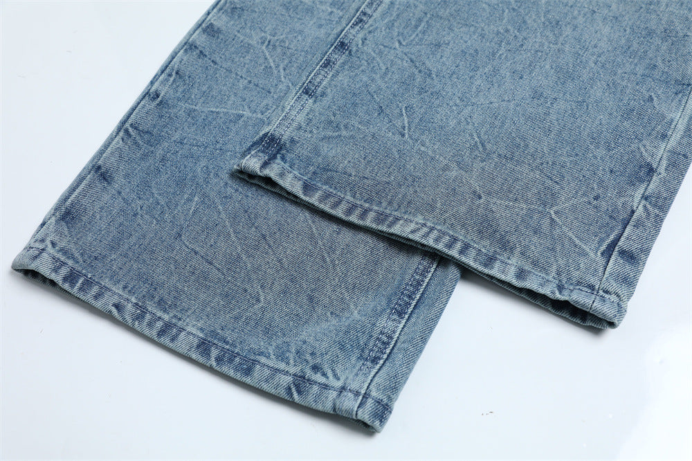 DAXUEN Faded wide-leg denim jeans