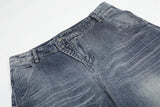 DAXUEN Wide-leg high-waisted denim trousers in washed blue