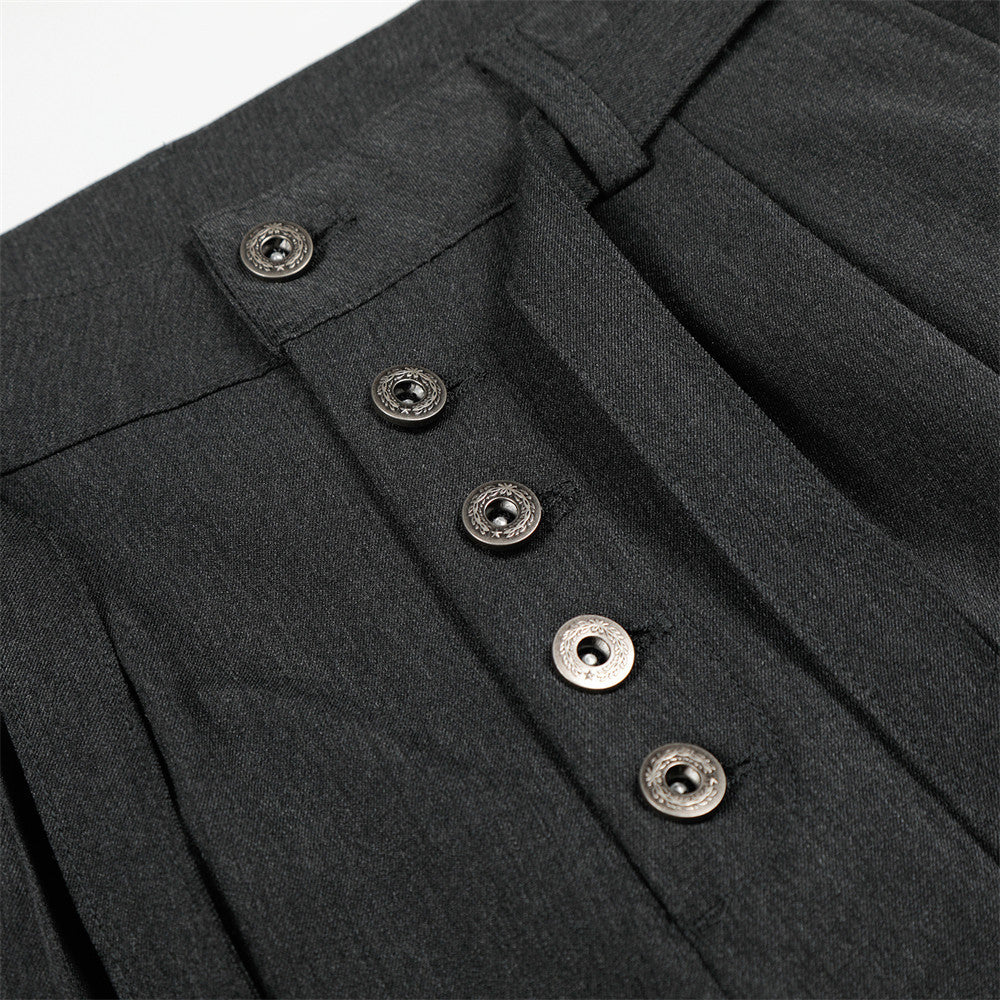 DAXUEN High-waisted wide-leg trousers in dark grey