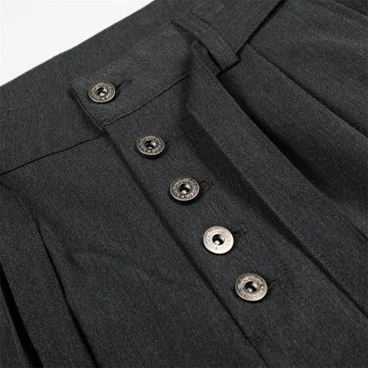 DAXUEN High-waisted wide-leg trousers in dark grey