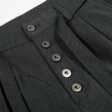 DAXUEN High-waisted wide-leg trousers in dark grey