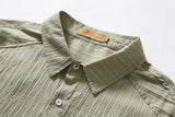 DAXUEN Textured short-sleeved button-up shirt