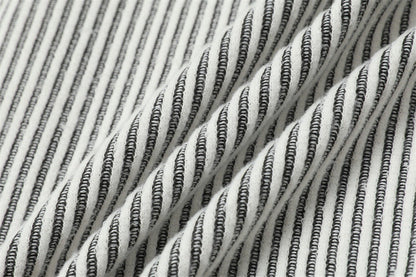 DAXUEN Short-sleeved button-up shirt with vertical stripes