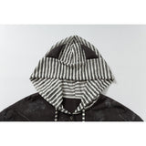 DAXUEN Layered look striped hoodie long sleeve top