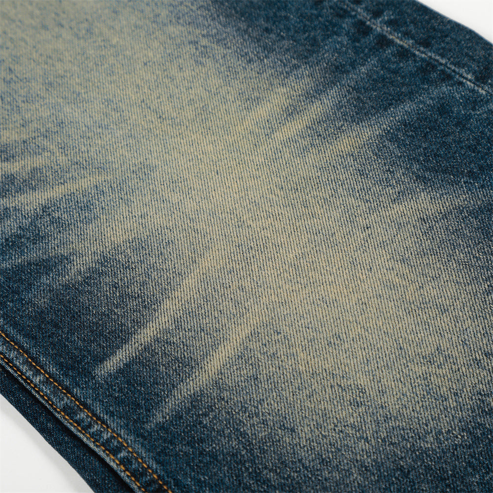 DAXUEN Distressed blue denim wide-leg jeans