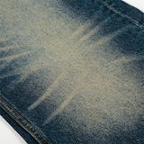 DAXUEN Distressed blue denim wide-leg jeans