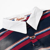 DAXUEN Vintage stripe embroidered polo shirt