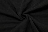 DAXUEN Black vintage washed short-sleeve t-shirt with zipper