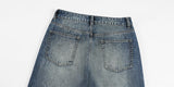 DAXUEN Distressed wide-leg jeans with pyramid studs
