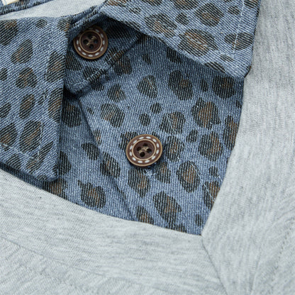 DAXUEN Layered look short-sleeved top with graphic print