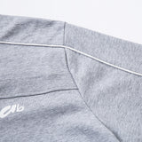 DAXUEN Short-sleeved stand-up collar t-shirt in black and grey marl