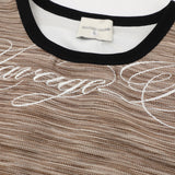 DAXUEN Sleeveless knit top with melange pattern and embroidery