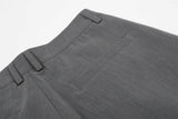 DAXUEN Cropped wide-leg trousers in medium-grey with decorative studs