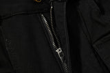 DAXUEN High-waisted black cargo pants with flared legs