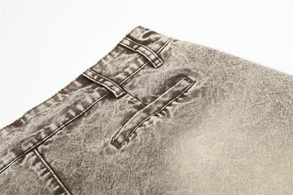 DAXUEN Wide-leg denim jeans with acid wash effect