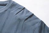 DAXUEN Ribbed oversized short-sleeve T-shirt in white and slate blue