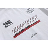 DAXUEN color-blocked white black red graphic t-shirt