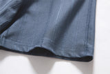 DAXUEN Ribbed oversized short-sleeve T-shirt in white and slate blue