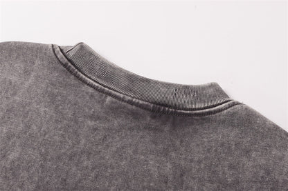 DAXUEN Oversized distressed short-sleeved t-shirt with paneling