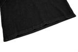 DAXUEN Black vintage washed short-sleeve t-shirt with zipper