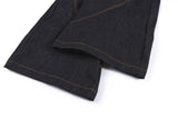 DAXUEN Wide-leg dark denim pants with embroidery