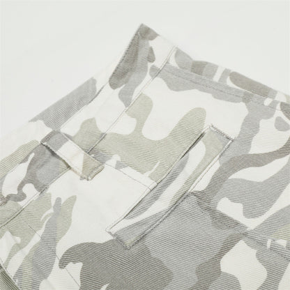 DAXUEN Wide-leg camouflage pants with pockets