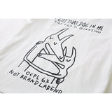 DAXUEN Short-sleeved graphic t-shirt with dog-themed prints
