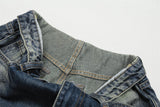 DAXUEN Wide-leg denim jeans with a faded finish
