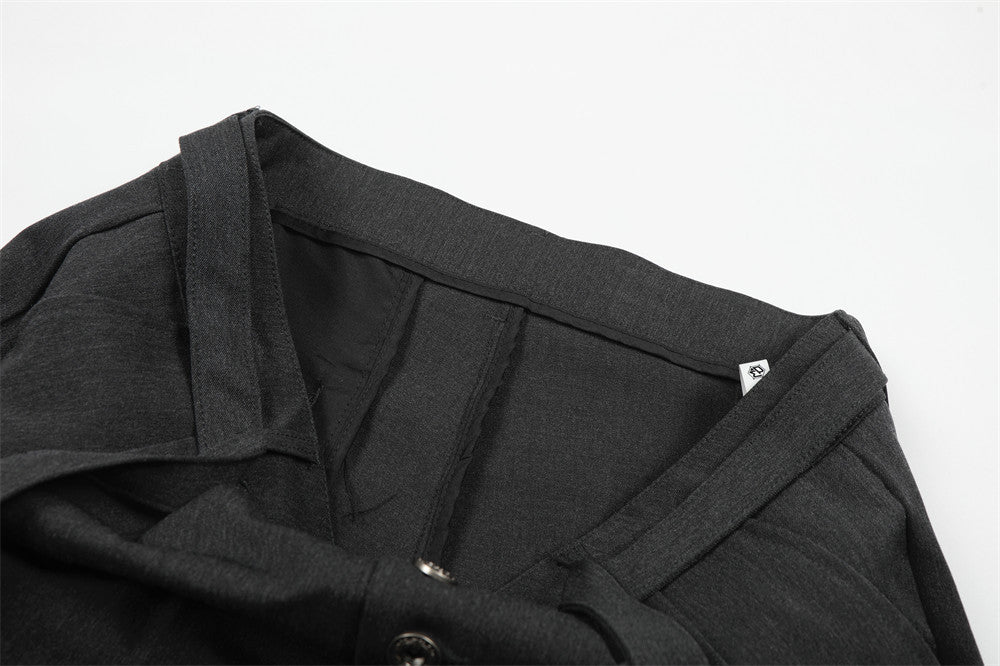 DAXUEN High-waisted wide-leg trousers in dark grey