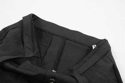 DAXUEN High-waisted wide-leg trousers in dark grey