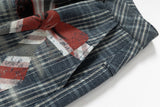 DAXUEN Distressed plaid wide-leg cargo pants