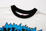 DAXUEN Short-sleeved white crew-neck graphic t-shirt