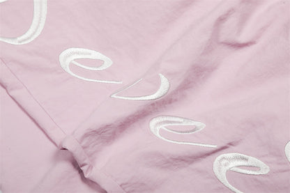 DAXUEN Wide-leg balloon pants with sash and embroidery