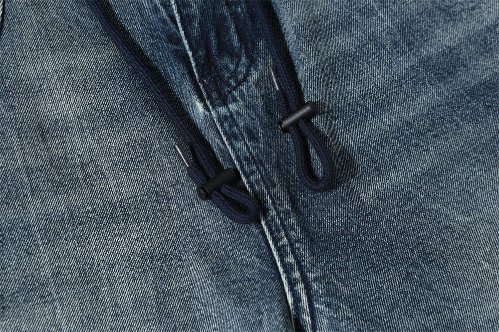 DAXUEN Faded blue wide-leg cargo shorts