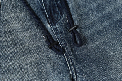 DAXUEN Faded blue wide-leg cargo shorts