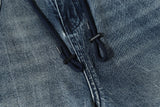 DAXUEN Faded blue wide-leg cargo shorts